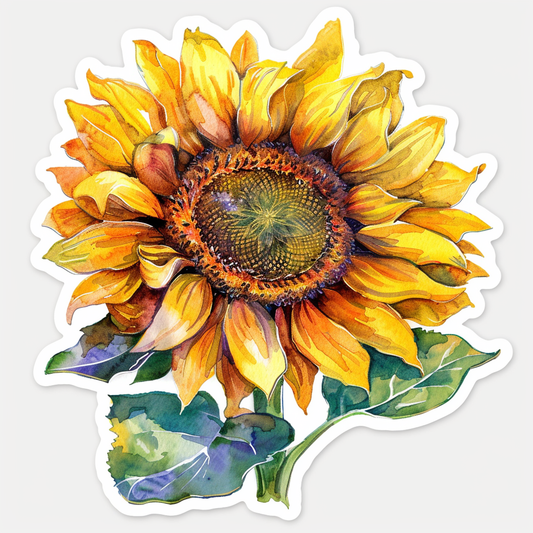 Sunflower flower majestic Expressive surreal Vinyl Decal Sticker for Car, Laptop, Tumbler and more # F023087