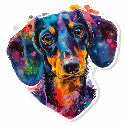 Dachshund Dog Heartcore Vinyl Decal Sticker for Car, Laptop, Tumbler and more # F012833