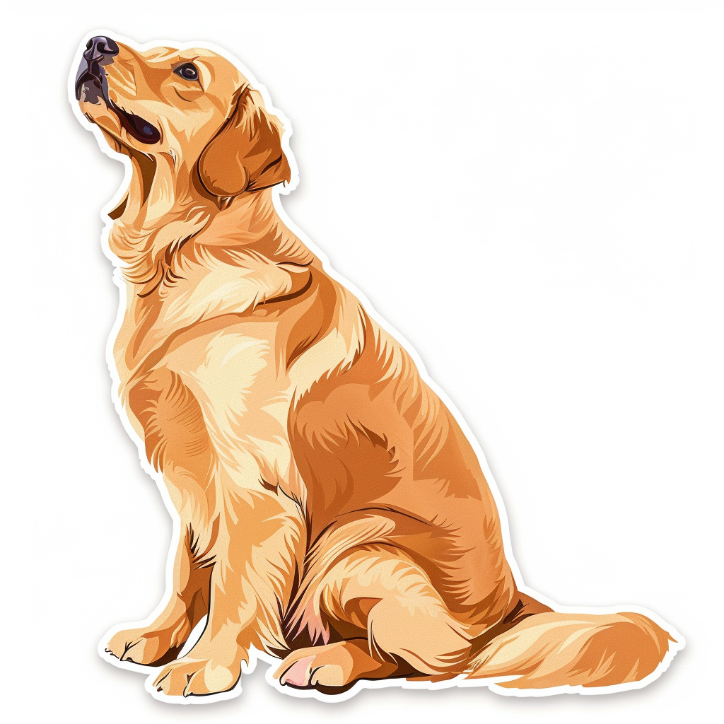 Golden Retriever Dog Vinyl Decal Sticker for Car, Laptop, Tumbler and more # F07667