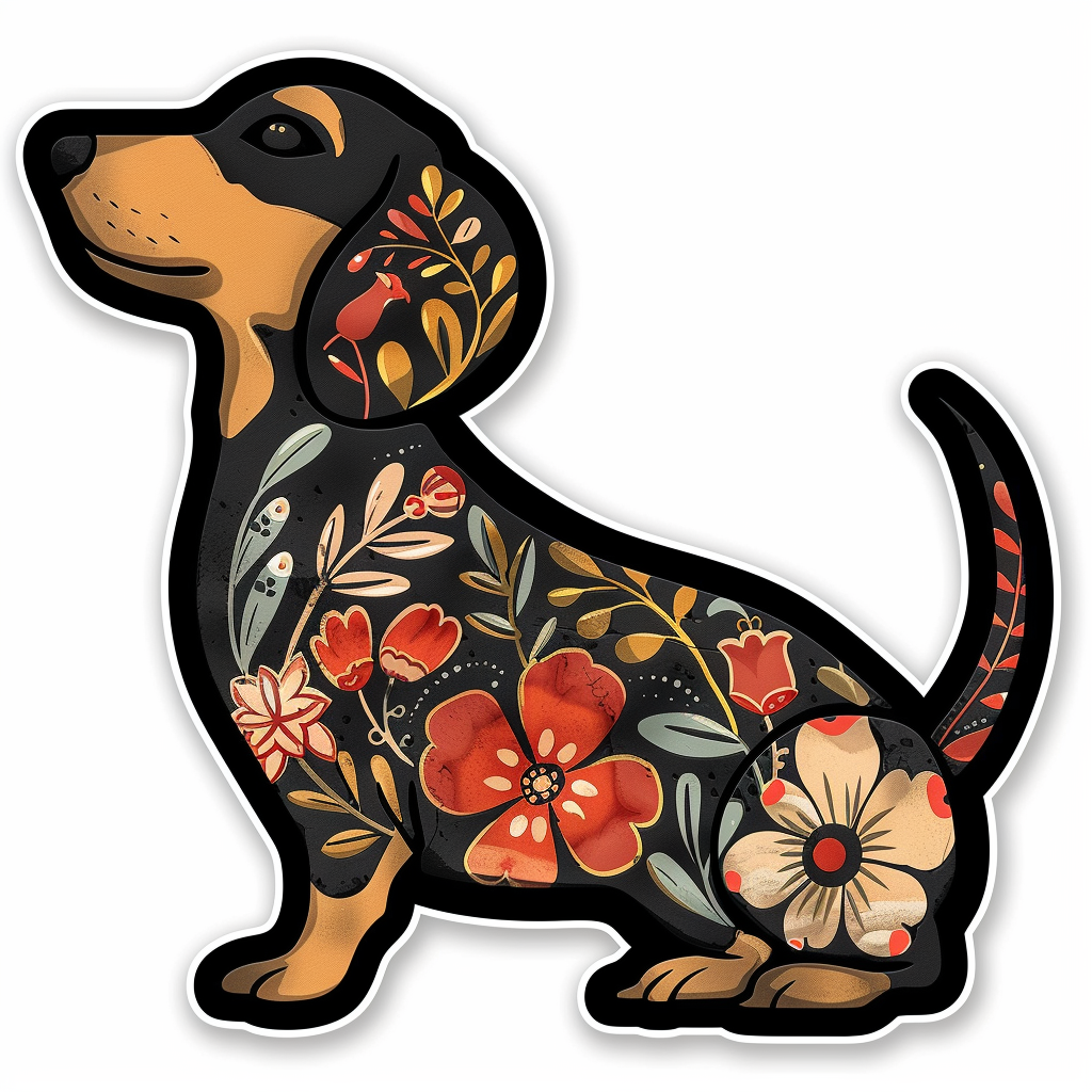 Dachshund Dog Heartcore Vinyl Decal Sticker for Car, Laptop, Tumbler and more # F012846