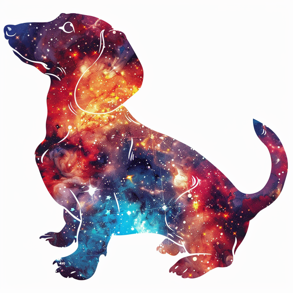 Dachshund Dog galaxy Vinyl Decal Sticker for Car, Laptop, Tumbler and more # F012929