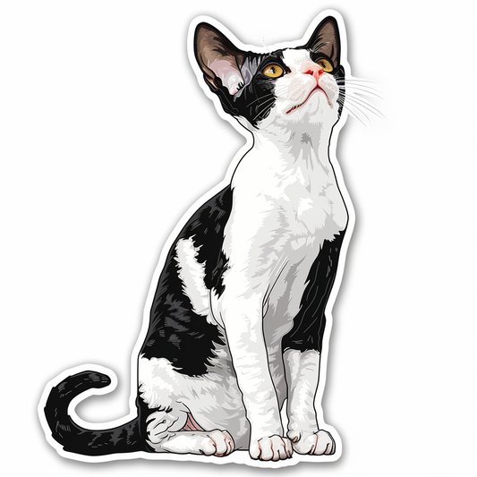 Devon Rex Cat Vinyl Decal Sticker for Car, Laptop, Tumbler and more # F09800