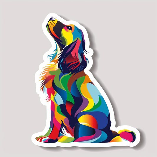 Cocker Spaniel Dog majestic Expressive surreal Vinyl Decal Sticker for Car, Laptop, Tumbler and more # F020371-4" x 4"