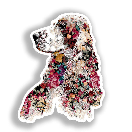 Cocker Spaniel Dog Vinyl Decal Sticker for Car, Laptop, Tumbler and more # A018802-4" x 4"