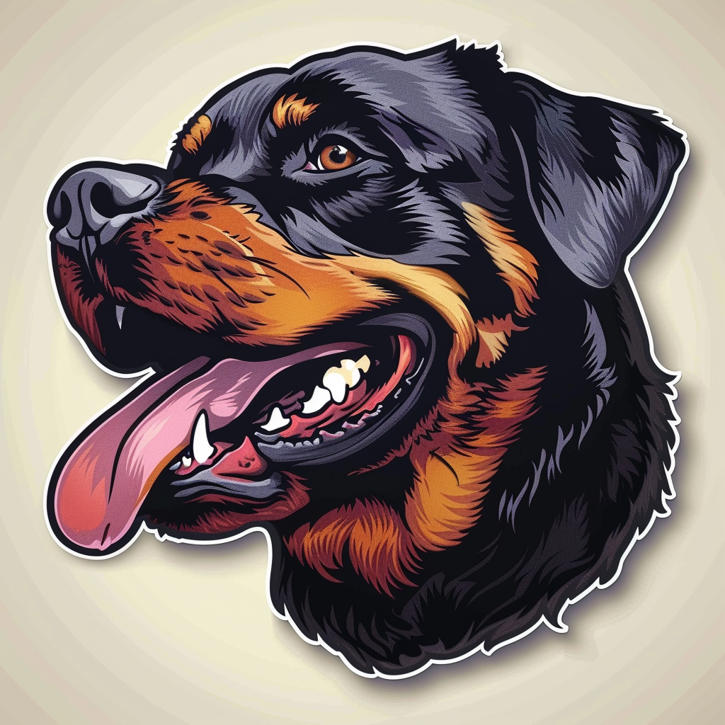 Rottweiler Dog Vinyl Decal Sticker for Car, Laptop, Tumbler and more # F07633