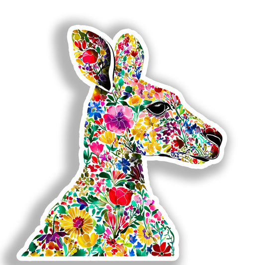 Kangaroo Vinyl Decal Sticker for Car, Laptop, Tumbler and more # A018495-4" x 4"