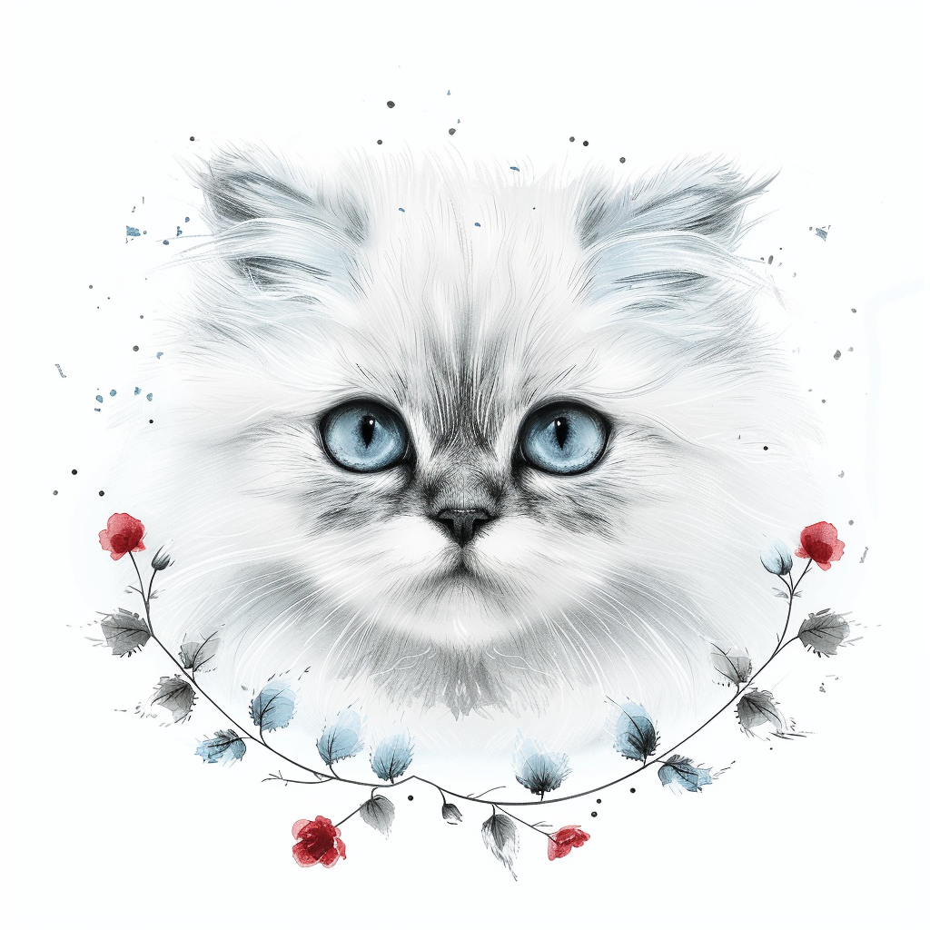 Adorable Turkish Angora Cat  Vinyl Decal Sticker for Car, Laptop, Tumbler and more # F020843-4" x 4"