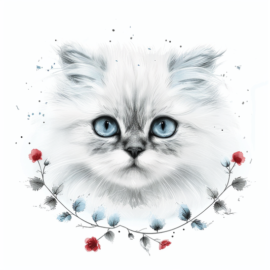 Adorable Turkish Angora Cat  Vinyl Decal Sticker for Car, Laptop, Tumbler and more # F020843-4" x 4"