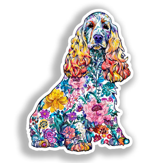 Cocker Spaniel Dog Vinyl Decal Sticker for Car, Laptop, Tumbler and more # A018761-4" x 4"