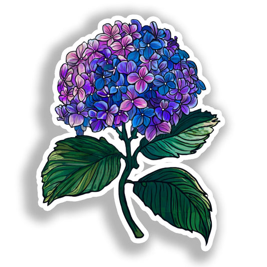 Hydragea Flower Vinyl Decal Sticker for Car, Laptop, Tumbler and more # A019479-4" x 4"