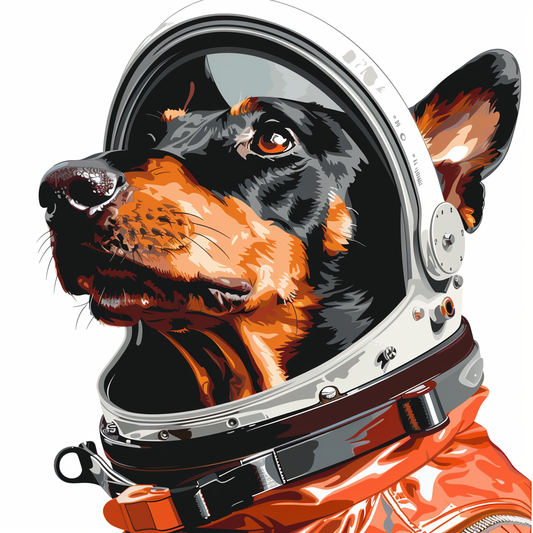 Sticker of a Cute and Adorable Doberman Pinscher Expressive surreal Vinyl Decal Sticker for Car, Laptop, Tumbler and more # F019285