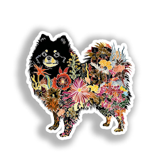 Pomeranian Dog Vinyl Decal Sticker for Car, Laptop, Tumbler and more # A017513-4" x 4"