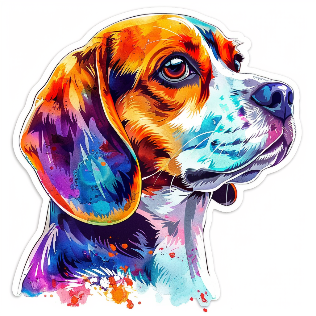 Beagle dog Vinyl Decal Sticker for Car, Laptop, Tumbler and more # F012005