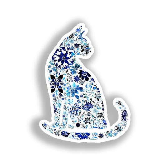 Russian Blue Cat Vinyl Decal Sticker for Car, Laptop, Tumbler and more # A019212-4" x 4"