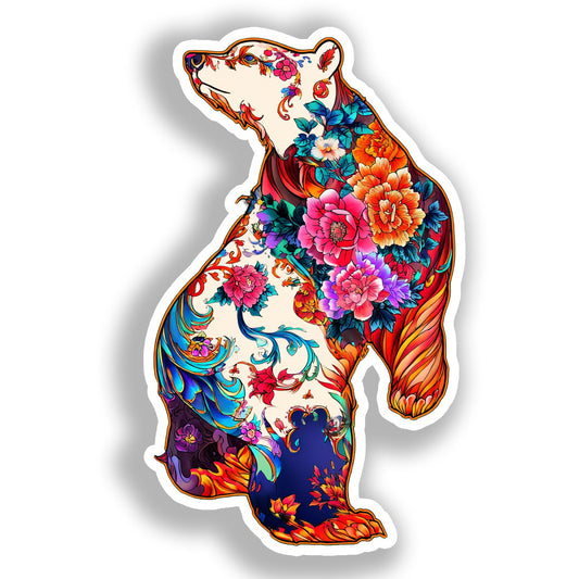 Bear Vinyl Decal Sticker for Car, Laptop, Tumbler and more # A019142-4" x 4"