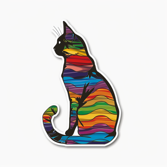 American Shorthair Cat majestic Expressive surreal Vinyl Decal Sticker for Car, Laptop, Tumbler and more # F019857-4" x 4"