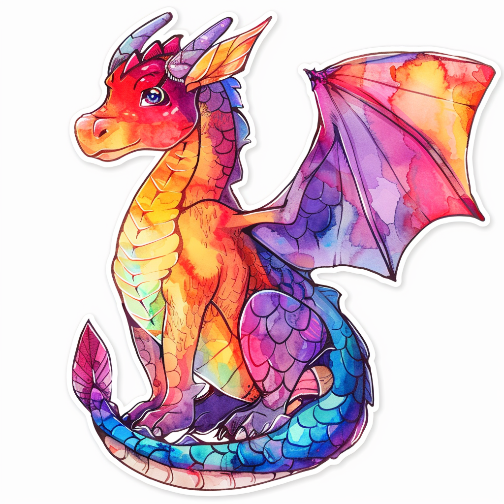 Dragon majestic Expressive surreal Vinyl Decal Sticker for Car, Laptop, Tumbler and more # F019104