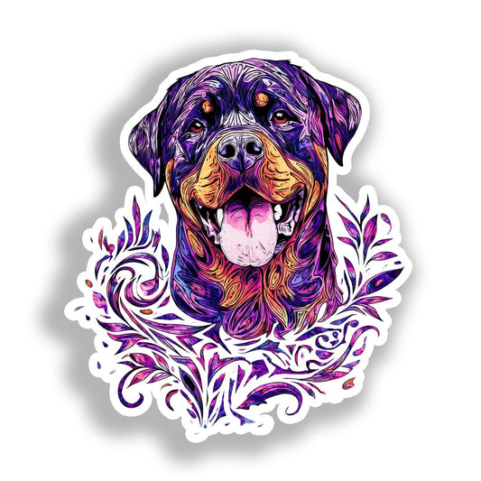 Rottweiler Dog Vinyl Decal Sticker for Car, Laptop, Tumbler and more # A018144-4" x 4"