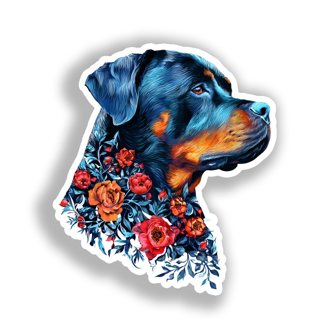 Rottweiler Dog Vinyl Decal Sticker for Car, Laptop, Tumbler and more # A018154-4" x 4"