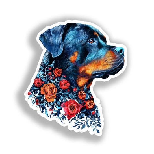 Rottweiler Dog Vinyl Decal Sticker for Car, Laptop, Tumbler and more # A018154-4" x 4"