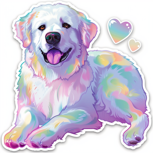Sticker of Great Pyrenees dog  Vinyl Decal Sticker for Car, Laptop, Tumbler and more # F023666