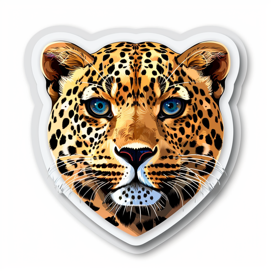 Leopard majestic Expressive surreal Vinyl Decal Sticker for Car, Laptop, Tumbler and more # F022555