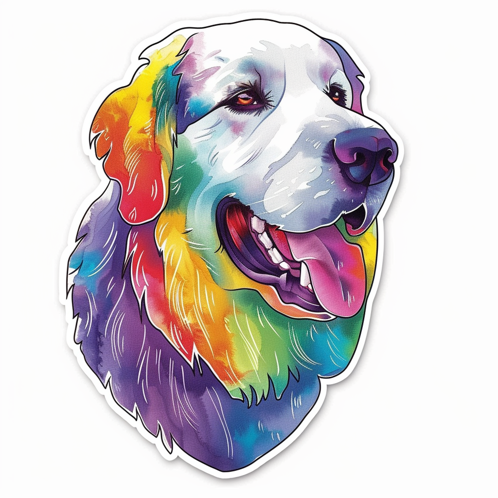 Sticker of Great Pyrenees dog  Vinyl Decal Sticker for Car, Laptop, Tumbler and more # F023629