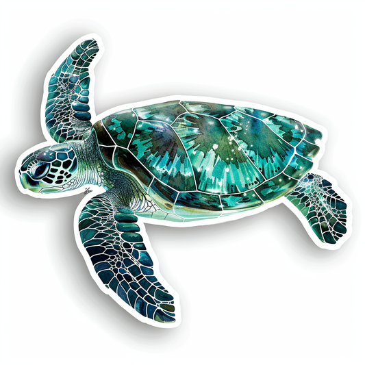 Sticker of a turtle majestic Expressive surreal Vinyl Decal Sticker for Car, Laptop, Tumbler and more # F021935