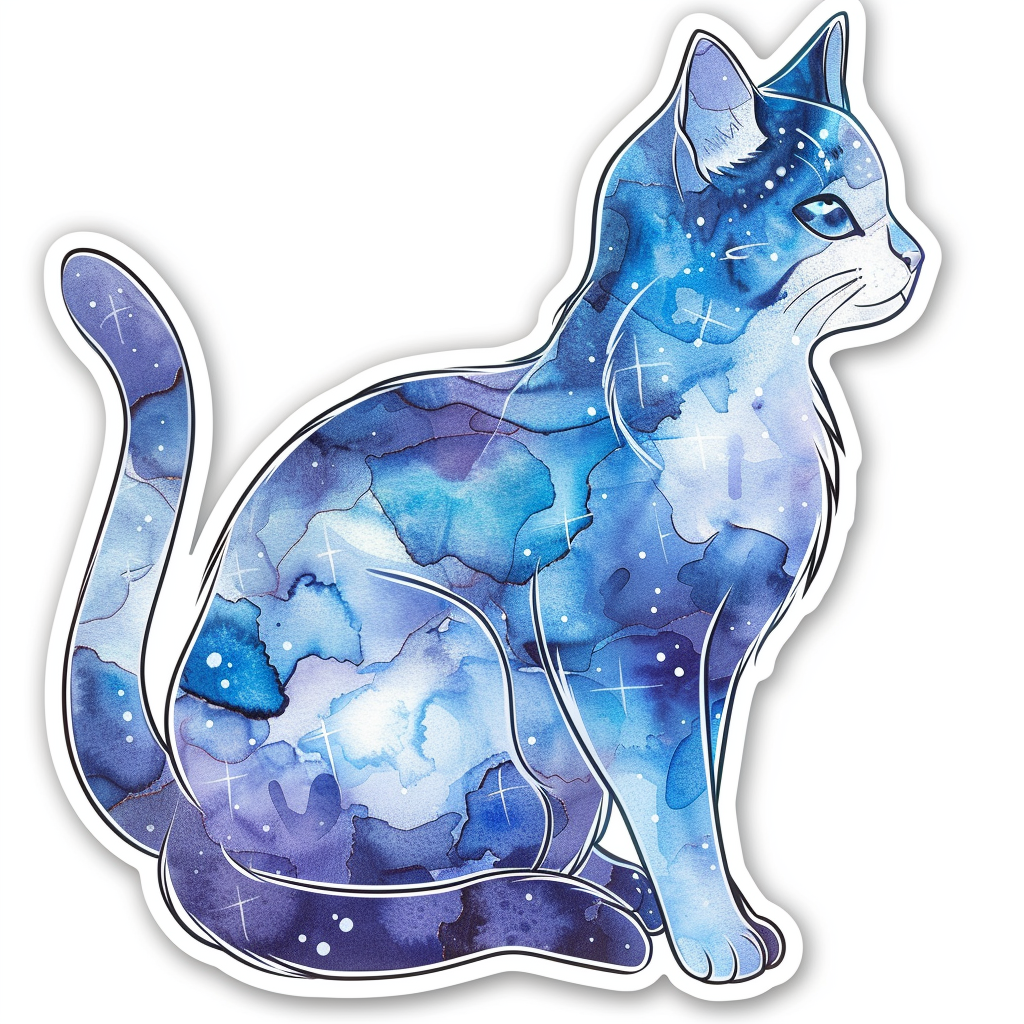 American Shorthair Cat majestic Expressive surreal Vinyl Decal Sticker for Car, Laptop, Tumbler and more # F018670