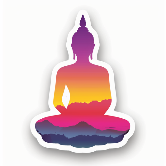 Buddha majestic Expressive surreal Vinyl Decal Sticker for Car, Laptop, Tumbler and more # F016948