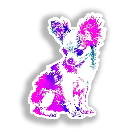 Chihuahua Dog Vinyl Decal Sticker for Car, Laptop, Tumbler and more # A017927-4" x 4"