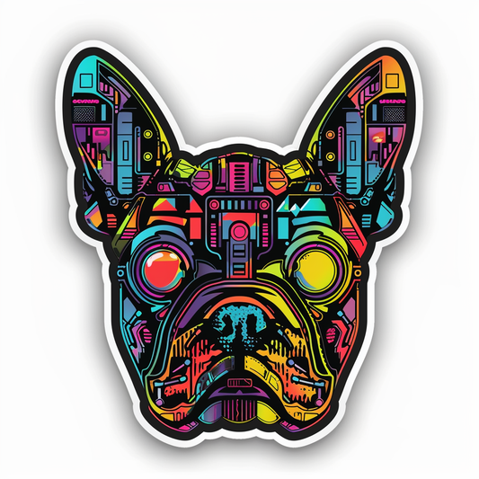 Bulldog Dog majestic Expressive surreal Vinyl Decal Sticker for Car, Laptop, Tumbler and more # F017616