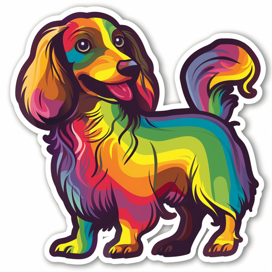 Dachshund Dog Heartcore Vinyl Decal Sticker for Car, Laptop, Tumbler and more # F012850