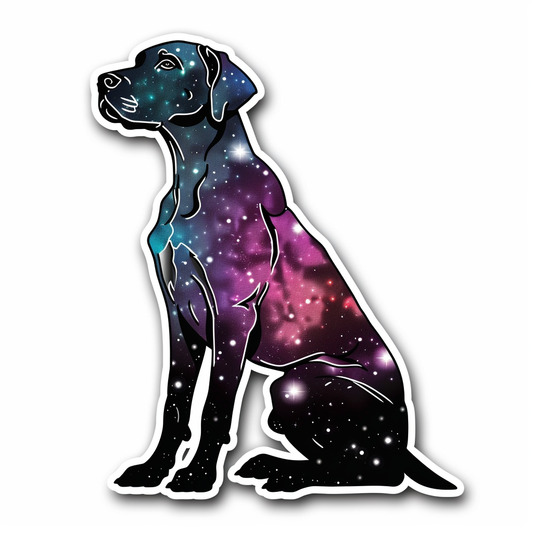 Adorable Great Dane Dog Expressive surreal Vinyl Decal Sticker for Car, Laptop, Tumbler and more # F017981