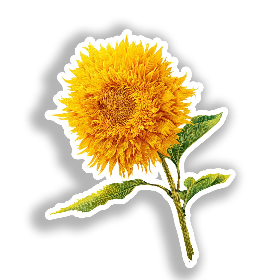 Sunflower Flower Vinyl Decal Sticker for Car, Laptop, Tumbler and more # A019083-4" x 4"