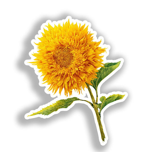 Sunflower Flower Vinyl Decal Sticker for Car, Laptop, Tumbler and more # A019083-4" x 4"