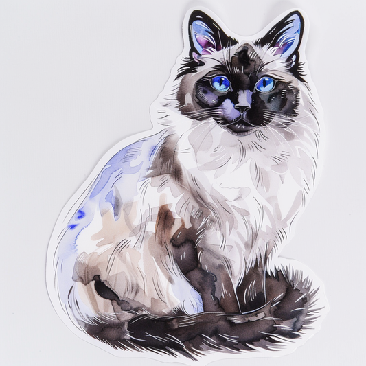 Ragdoll Cat Vinyl Decal Sticker for Car, Laptop, Tumbler and more # F010174