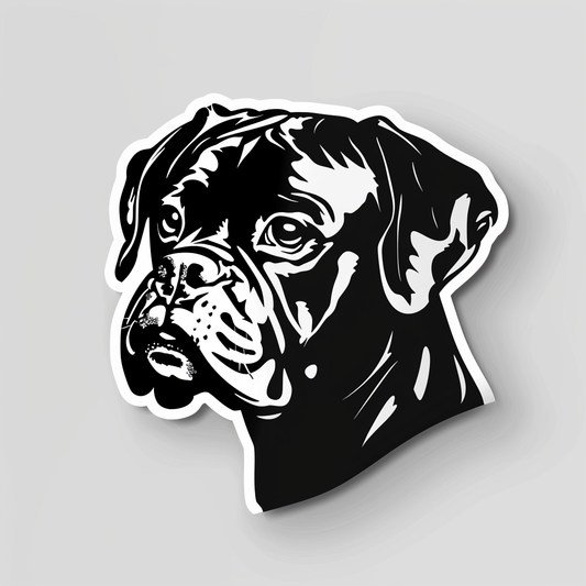 Boxer DogWhite  Vinyl Decal Sticker for Car, Laptop, Tumbler and more # F07281