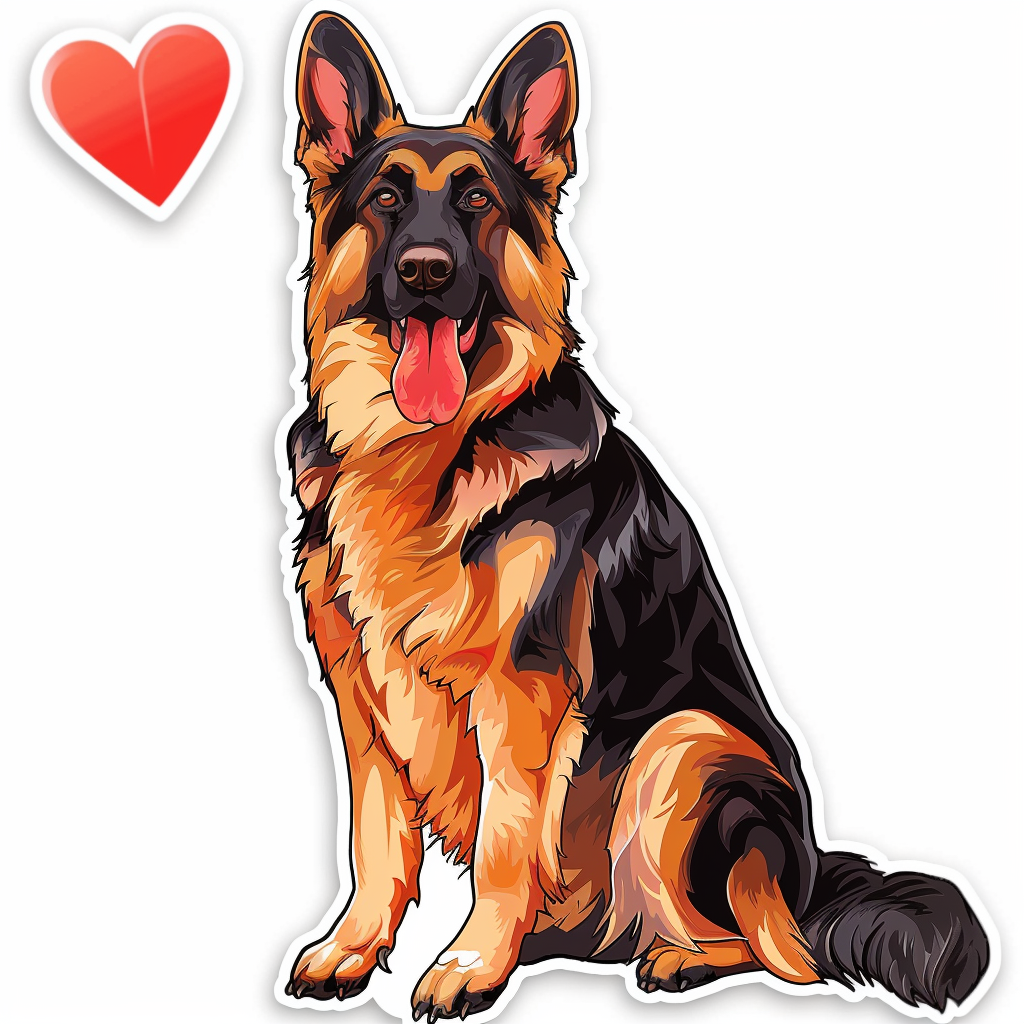 German Shepherd Dog Vinyl Decal Sticker for Car, Laptop, Tumbler and more # F011355