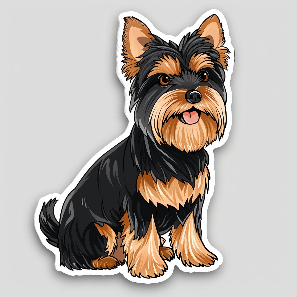 Yorkshire Terrier Dog Vinyl Decal Sticker for Car, Laptop, Tumbler and more # F07276