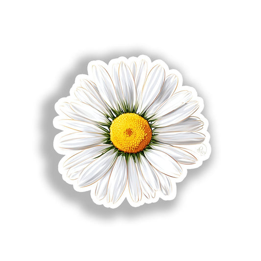 Daisy Flower Vinyl Decal Sticker for Car, Laptop, Tumbler and more # A019724-4" x 4"