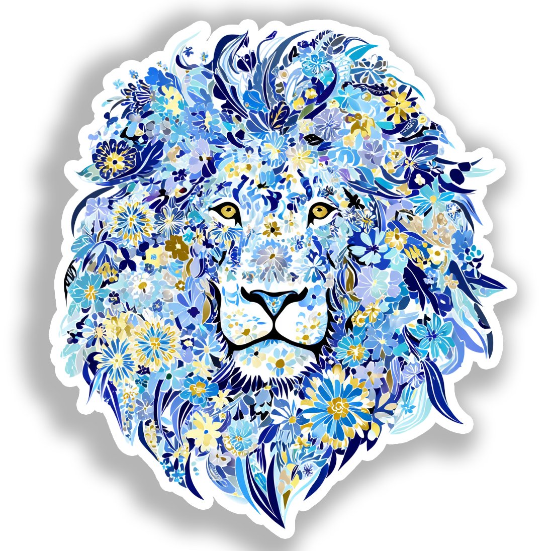 Lion Vinyl Decal Sticker for Car, Laptop, Tumbler and more # A018478-4" x 4"