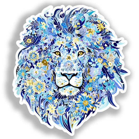 Lion Vinyl Decal Sticker for Car, Laptop, Tumbler and more # A018478-4" x 4"