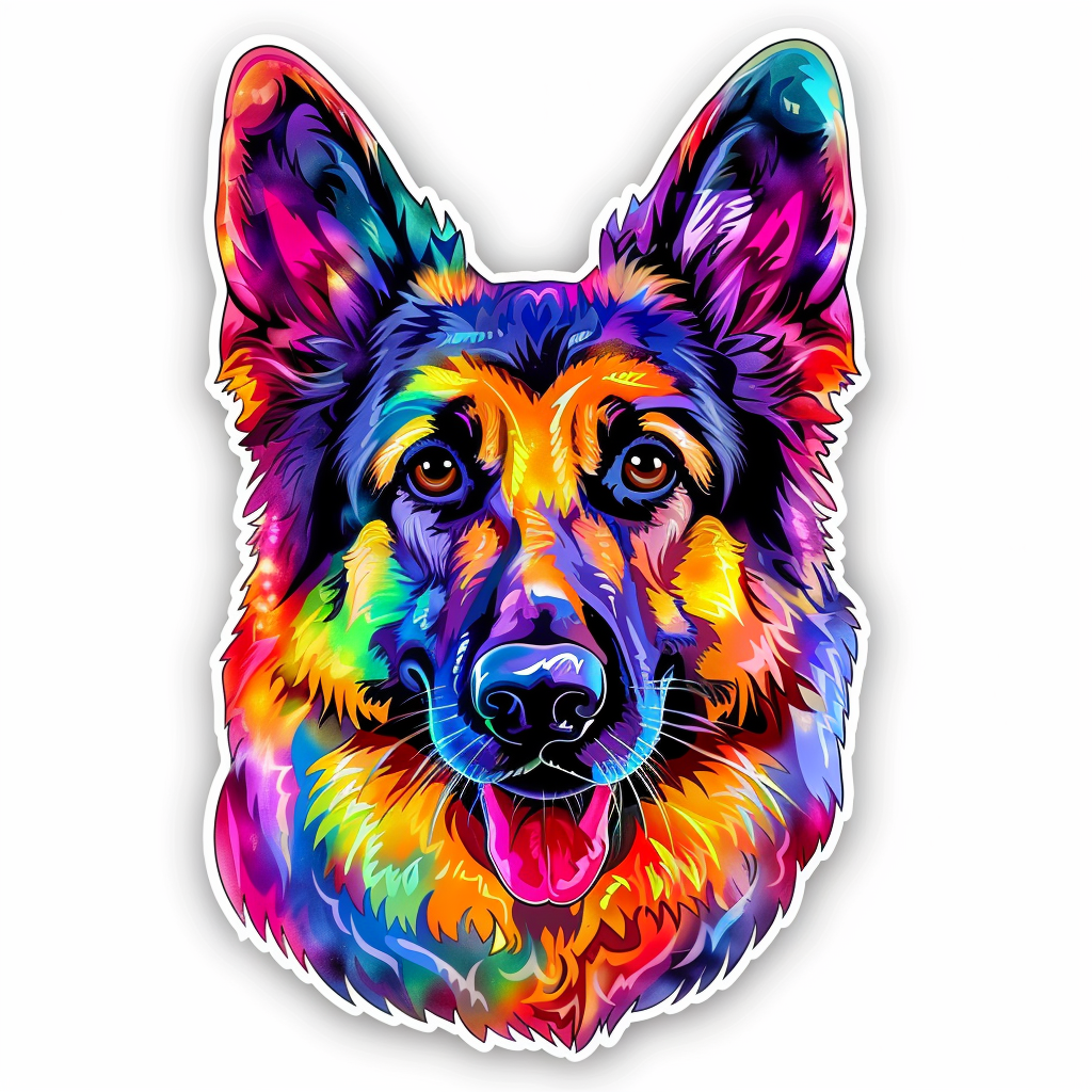 German Shepherd Dog Vinyl Decal Sticker for Car, Laptop, Tumbler and more # F011451