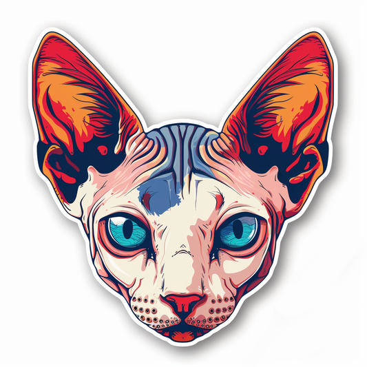 Sphynx Cat Vinyl Decal Sticker for Car, Laptop, Tumbler and more # F07590