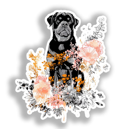 Rottweiler Dog Vinyl Decal Sticker for Car, Laptop, Tumbler and more # A018273-4" x 4"