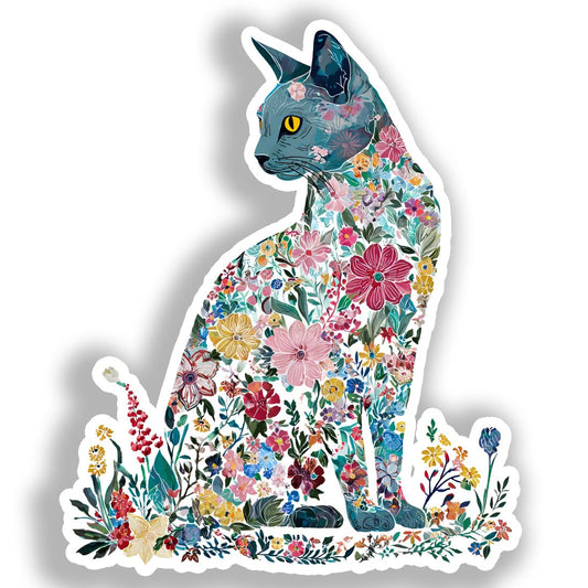 Egyptian Mau Cat Vinyl Decal Sticker for Car, Laptop, Tumbler and more # A019633-4" x 4"