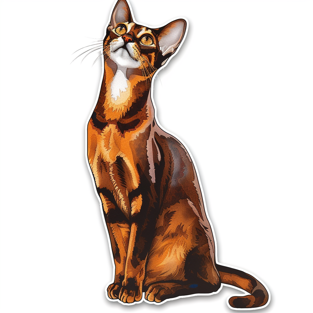 Abyssinian cat Vinyl Decal Sticker for Car, Laptop, Tumbler and more # F07868