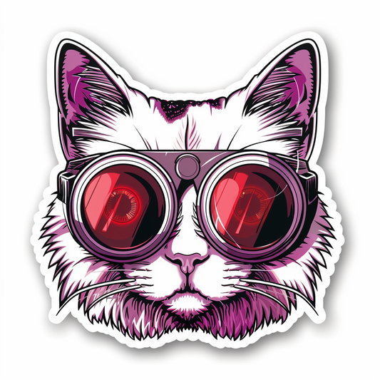 Adorable Turkish Angora Cat  Vinyl Decal Sticker for Car, Laptop, Tumbler and more # F020896-4" x 4"