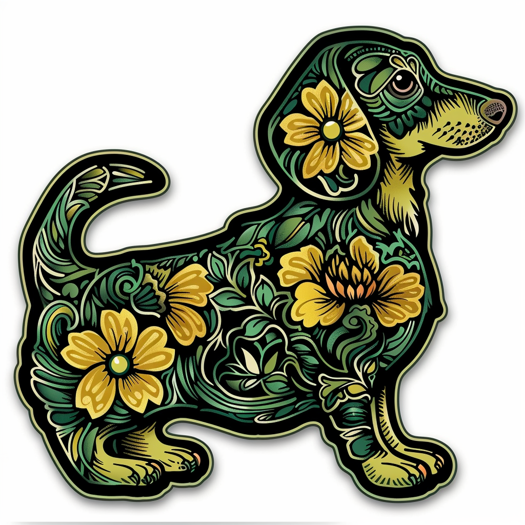 Dachshund Dog Heartcore Vinyl Decal Sticker for Car, Laptop, Tumbler and more # F012832